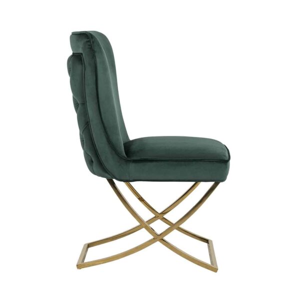 Chair Chelsea Green velvet / gold (Quartz Green 501)