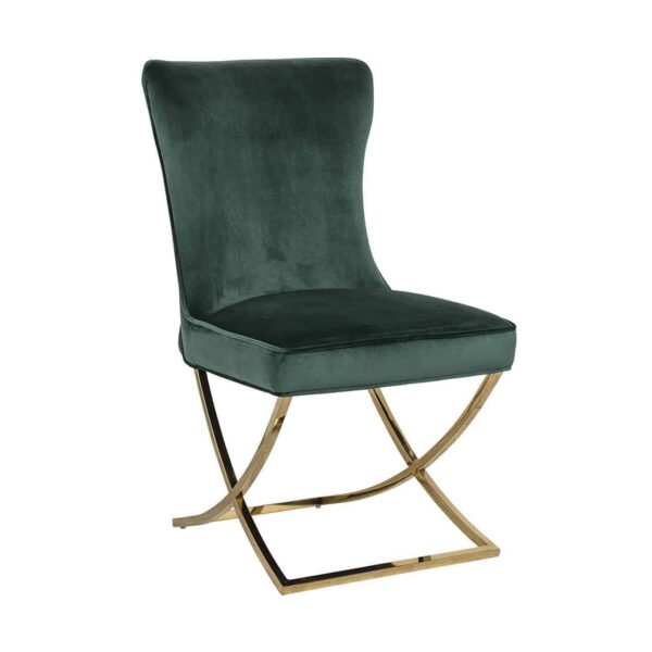 Chair Chelsea Green velvet / gold (Quartz Green 501)