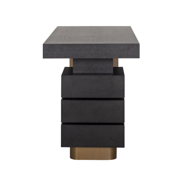 Desk Connar 5-drawers (Charcoal)