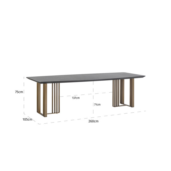 Dining table Maverick 260 (Charcoal)