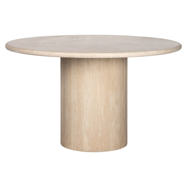 Dining table Renaissance 130Ø italian travertine (Beige)