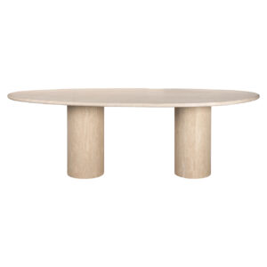 Dining table Renaissance organic italian travertine (Beige)