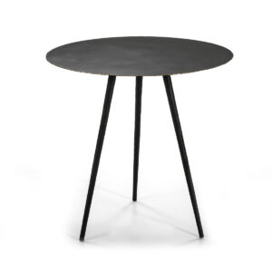 Mesa Comedor 77x77x75 Metal Negro/Dorado