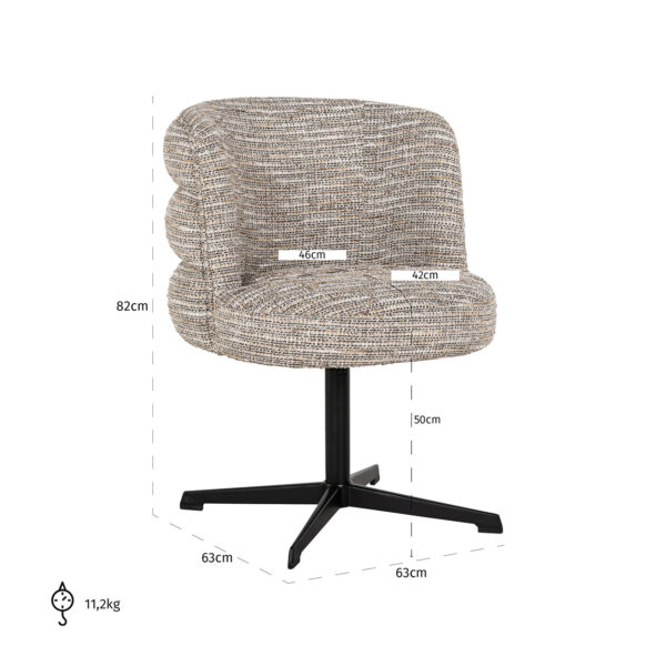 Swivel chair Chadwick beige coco (Beige coco)