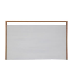 Cabecero 160x3x100 Madera Blanco/Metal Dorado