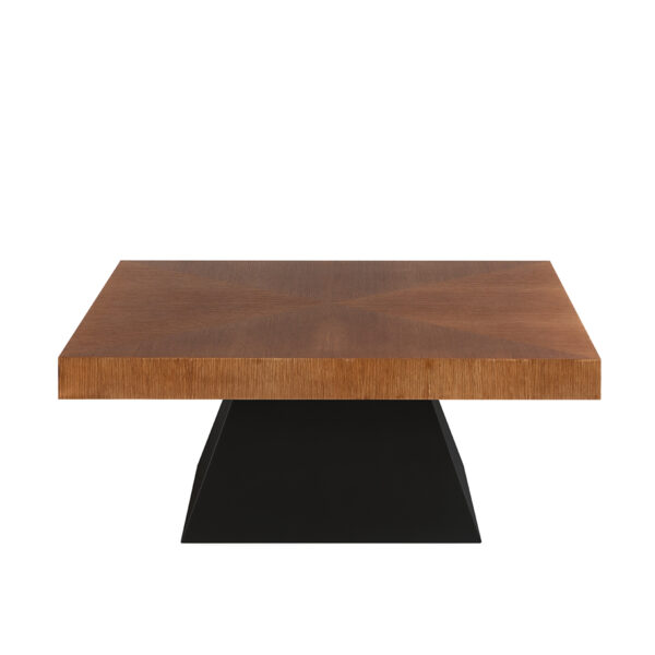 MESA DE CENTRO 100x100x40 CHAPA ROBLE /DM NEGRO