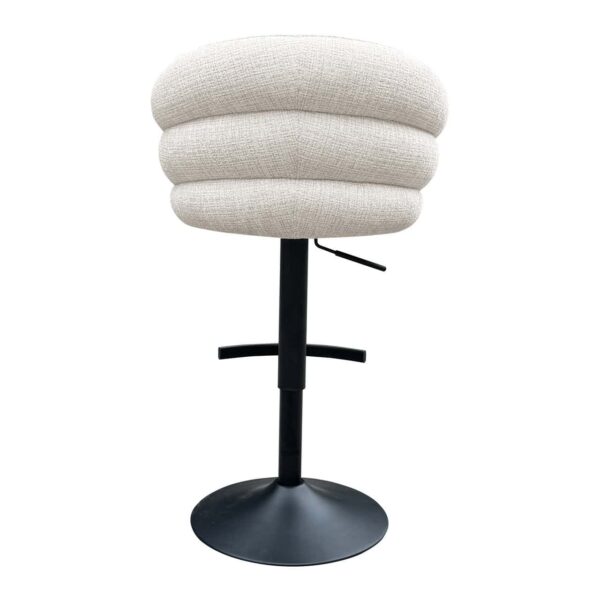 Bar/counter stool Nikki swivel beige chenille fire retardant (Niagara 902 beige Chenille)