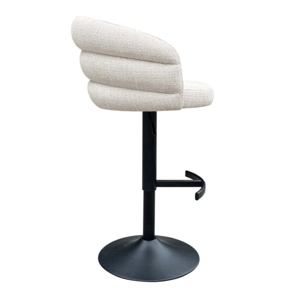 Bar/counter stool Nikki swivel beige chenille fire retardant (Niagara 902 beige Chenille)