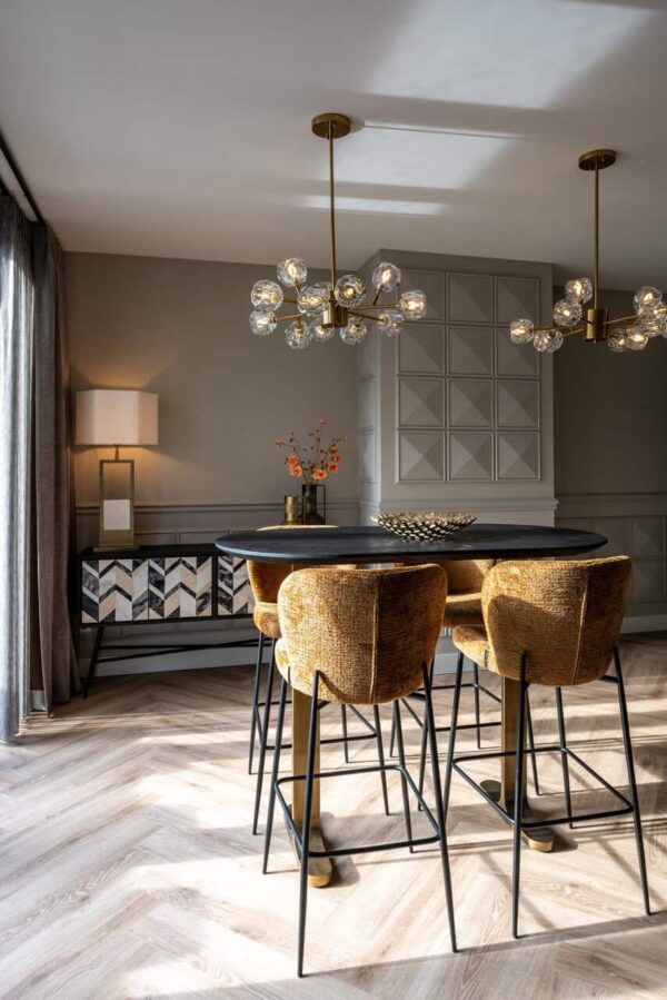 Bar table Revelin 140 (Black/gold)