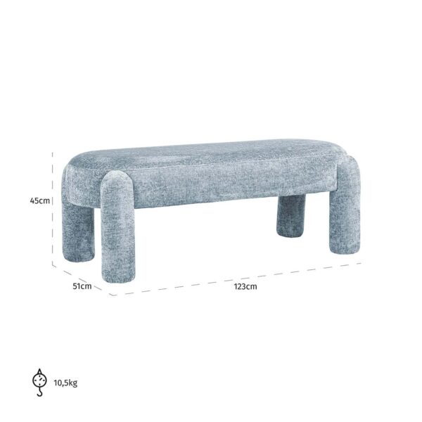 Bench Holly light blue chenille (Bergen 602 Light blue Chenille)