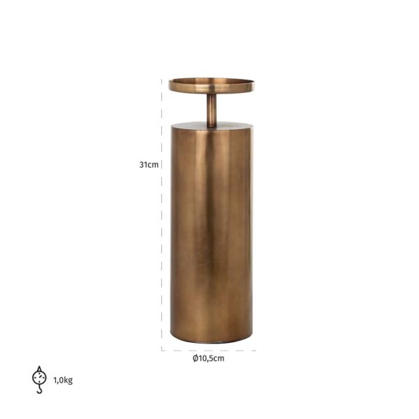 Candle holder Divon big (Brushed Gold)