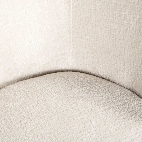 Chair Amphara white chenille fire retardant (FR-Bergen 900 white chenille)