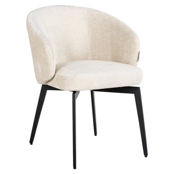 Chair Amphara white chenille fire retardant (FR-Bergen 900 white chenille)