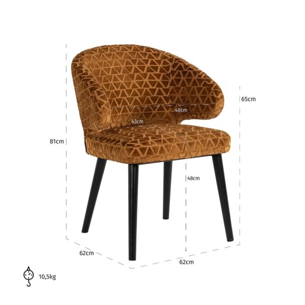 Chair Indigo gold triangle (Triangle 2013 old gold)