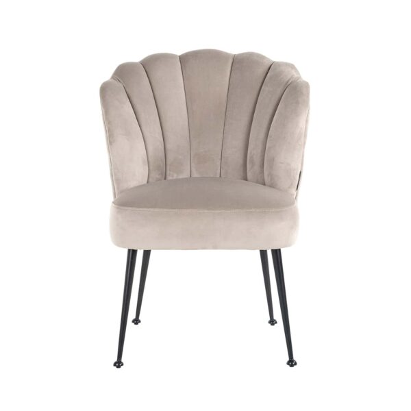 Chair Pippa khaki velvet / black (Quartz Khaki 903)