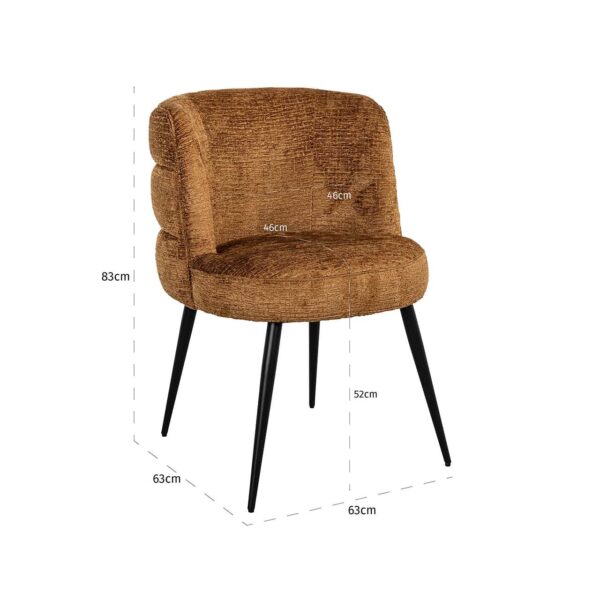 Chair Stella cognac fusion (Fusion cognac 28)