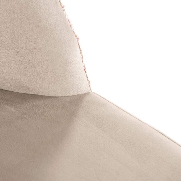 Chair Tabitha khaki velvet / trendy rose (Be trendy 1673 rose)
