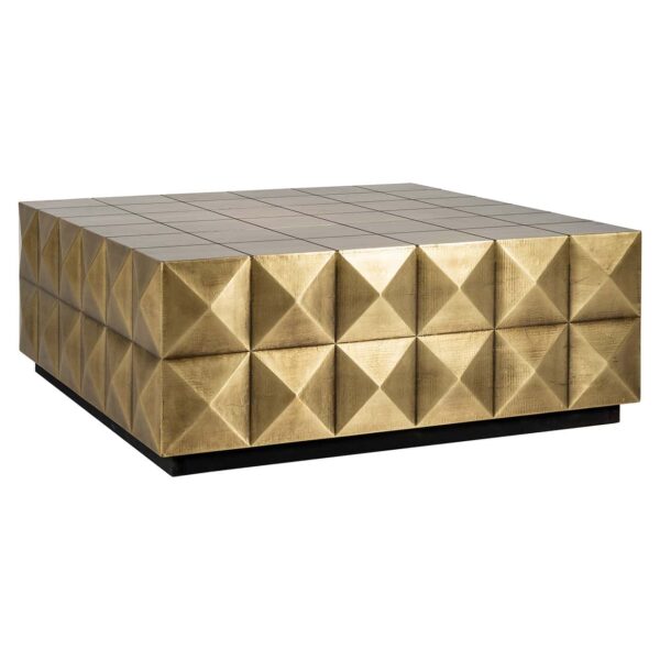 Coffee table Collada incl. glass (Brushed Gold)