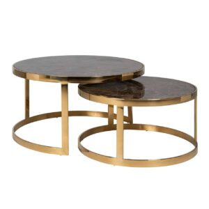 Coffee table Conrad set of 2 (Gold)