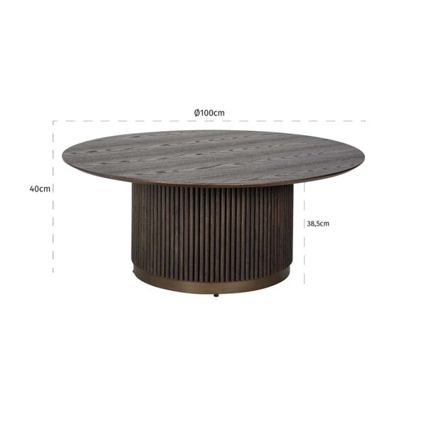 Coffee table Luxor 100Ø (Brown)