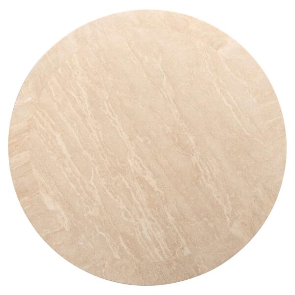 Coffee table round Biltmore italian travertine (Beige)