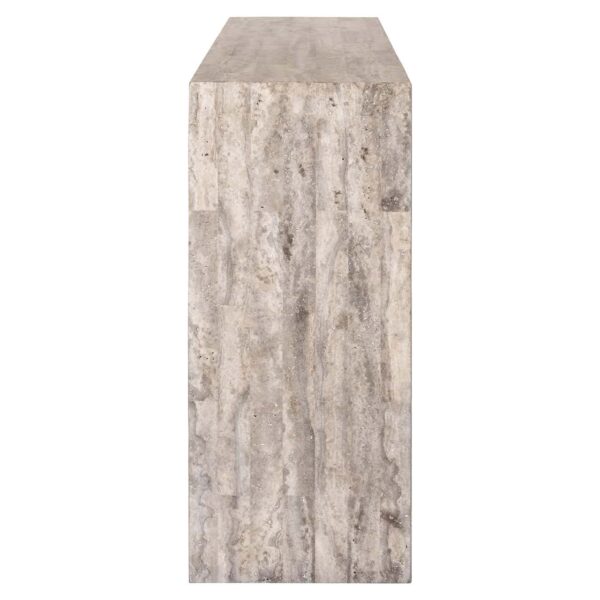 Console La Rague natural grey travertine (Grijs)