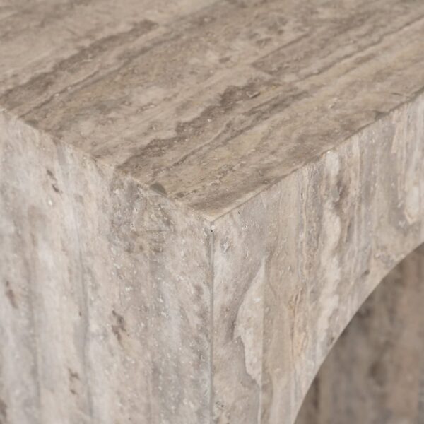 Console La Rague natural grey travertine (Grijs)