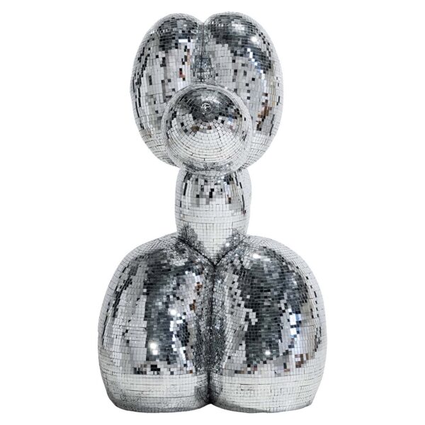 Decorative object Dog mirror big (Silver)
