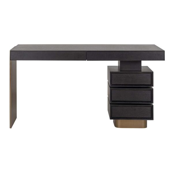 Desk Connar 5-drawers (Charcoal)