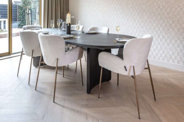 Dining table Fairmont black 270 (Dark coffee)