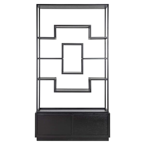 Display cabinet Bonvoy black 2-drawers (Black)