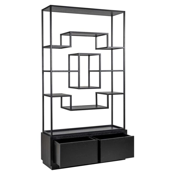 Display cabinet Bonvoy black 2-drawers (Black)