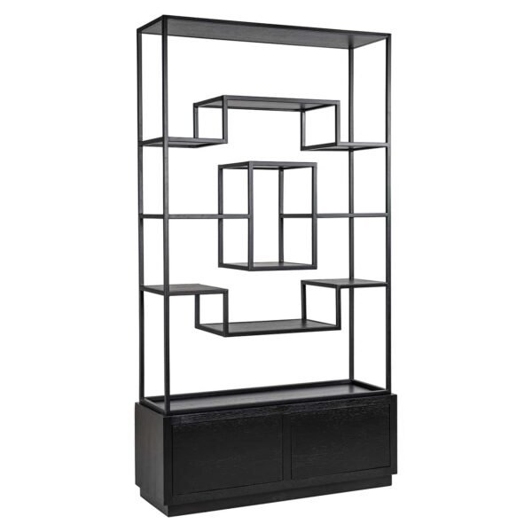 Display cabinet Bonvoy black 2-drawers (Black)