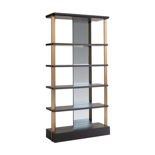 Display cabinet Rigley with mirror (Charcoal)