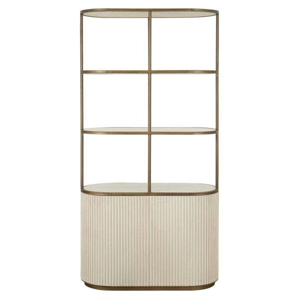 Display cabinet Tivoli 2-doors 3 open shelves (White)