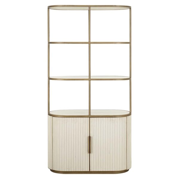 Display cabinet Tivoli 2-doors 3 open shelves (White)