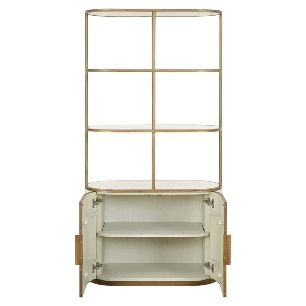 Display cabinet Tivoli 2-doors 3 open shelves (White)