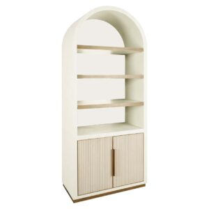 Display cabinet Tivoli with arched top 2-doors 3-shelves (White)