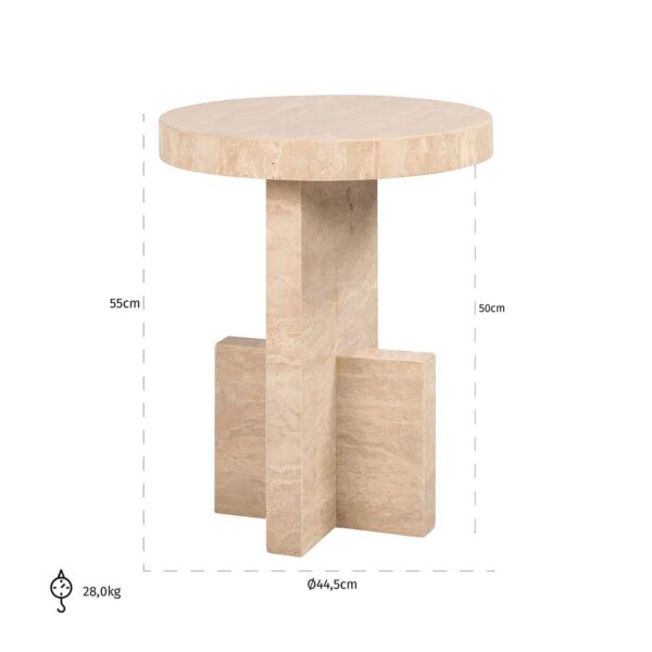 End table Biltmore italian travertine (Beige)