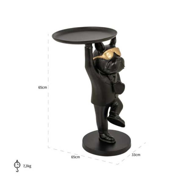 End table Bullie (Black/gold)