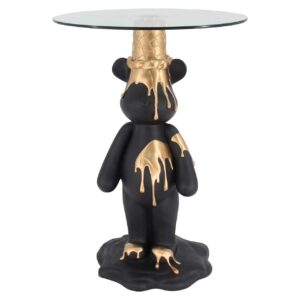 End table Ice bear (Black/gold)