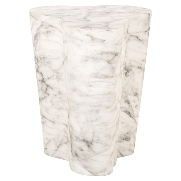 End table Rockyard marble look indoor/outdoor (White)