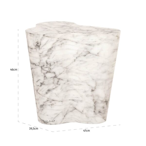 End table Rockyard marble look indoor/outdoor (White)