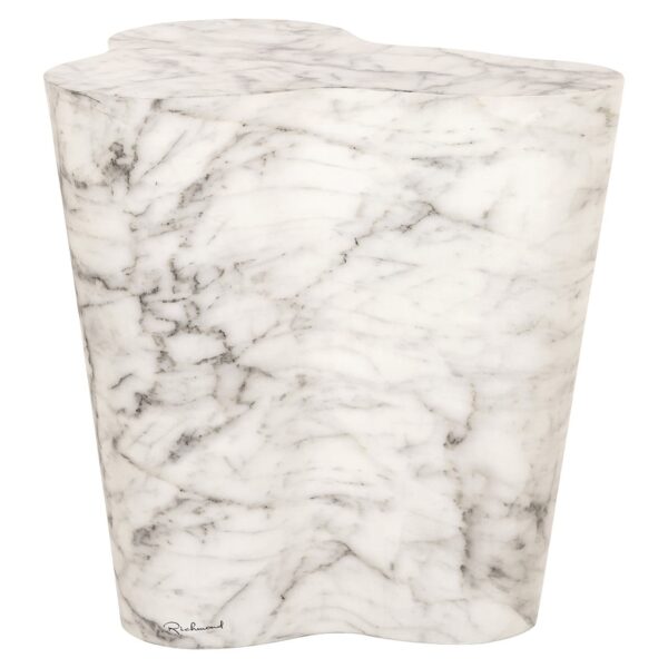 End table Rockyard marble look indoor/outdoor (White)