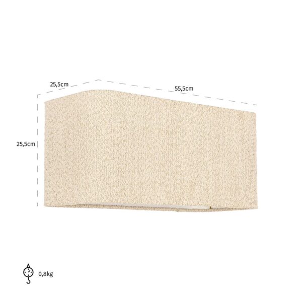 Lampshade Miley sand bouclé rectangle