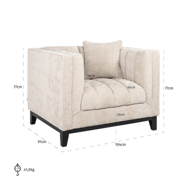 Lounge chair Beauchamp cream unicorn (Unicorn 11 cream)