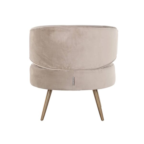 Lounge chair Hazel khaki velvet fire retardant (FR-Quartz 903 Khaki)