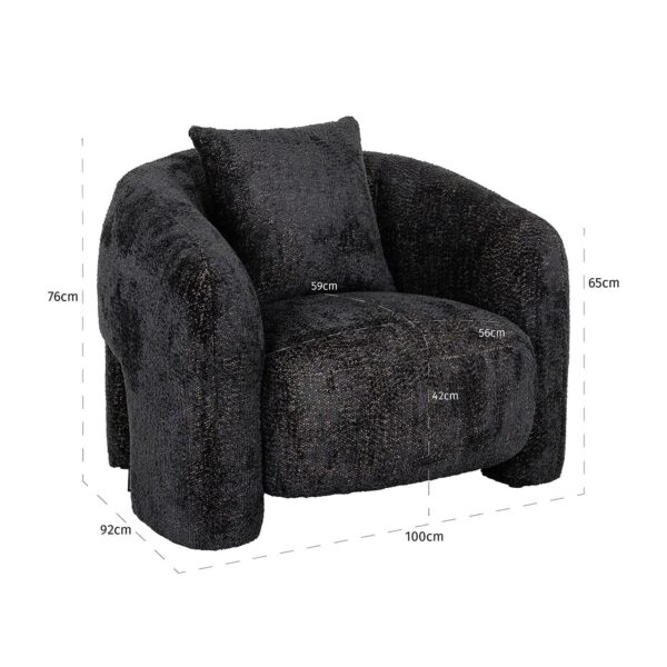 Lounge chair Milania lovely black (Be Lovely 17 Black)