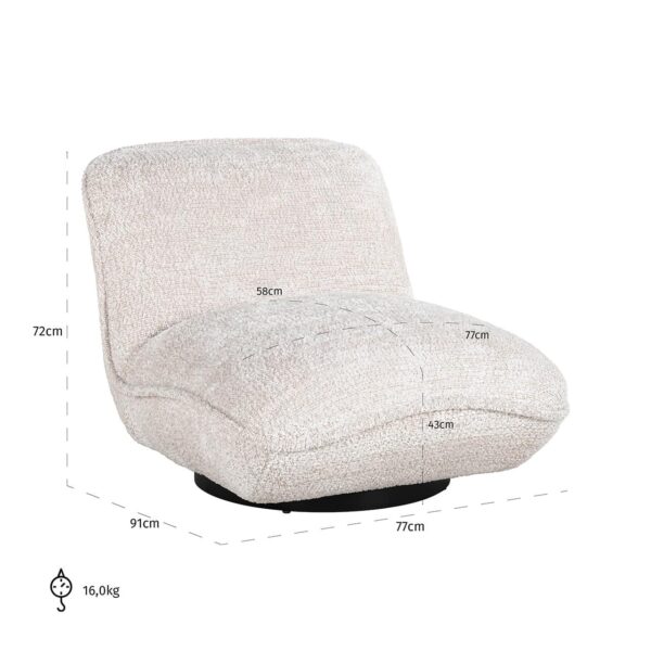 Lounge chair Ophelia lovely cream (Be Lovely 11 Cream)