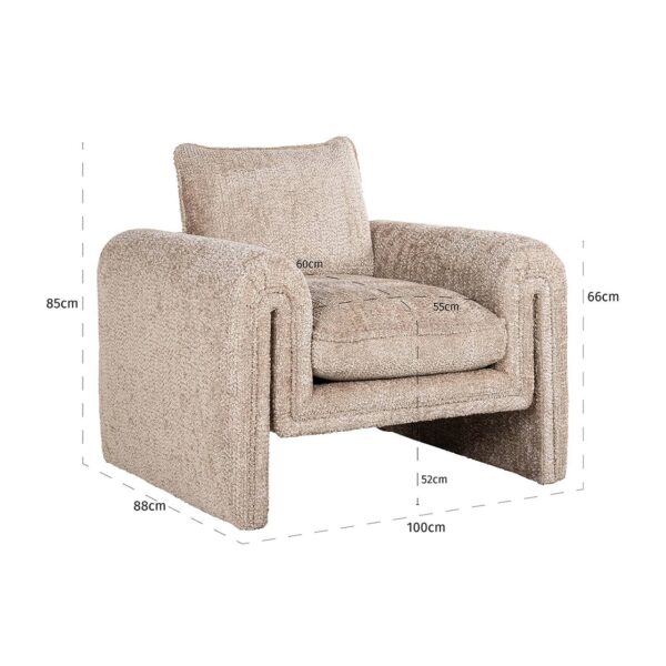 Lounge chair Sandro lovely beige (Be Lovely 170 Beige)